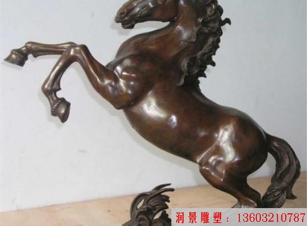 各种姿态铜马雕塑，奔跑马雕塑，铸铜马，纯黄铜马 (4)